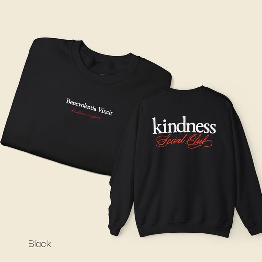 Kindness Conquers Unisex Crew Sweatshirt By: Favio Moreno (KSC Rich)