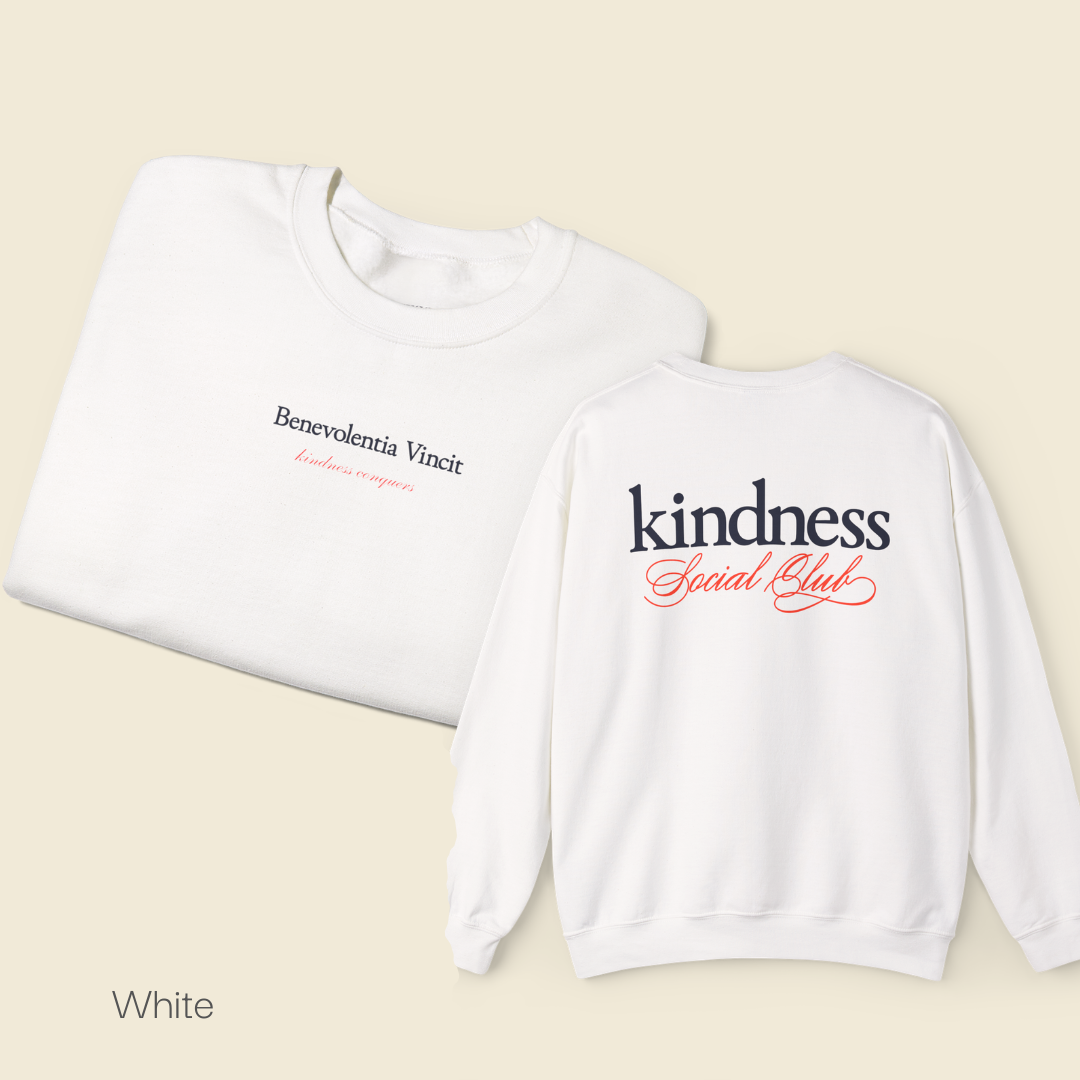 Kindness Conquers Unisex Crew Sweatshirt  - By: Favio Moreno (KSC Light)