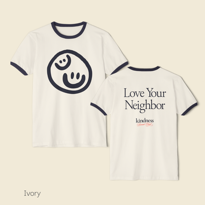 Love your Neighbor - By: Favio Moreno - Unisex Ringer T-Shirt