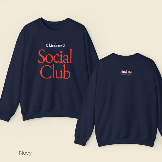 Kindness Social Club - By: Favio Moreno – Varsity Unisex Crew Sweatshirt (KSC Rich)