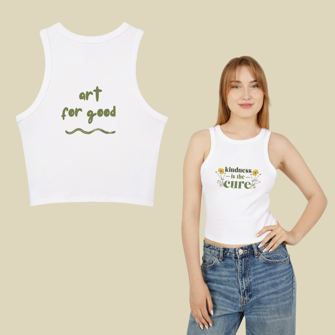 The Cure - Floral Racer Tank