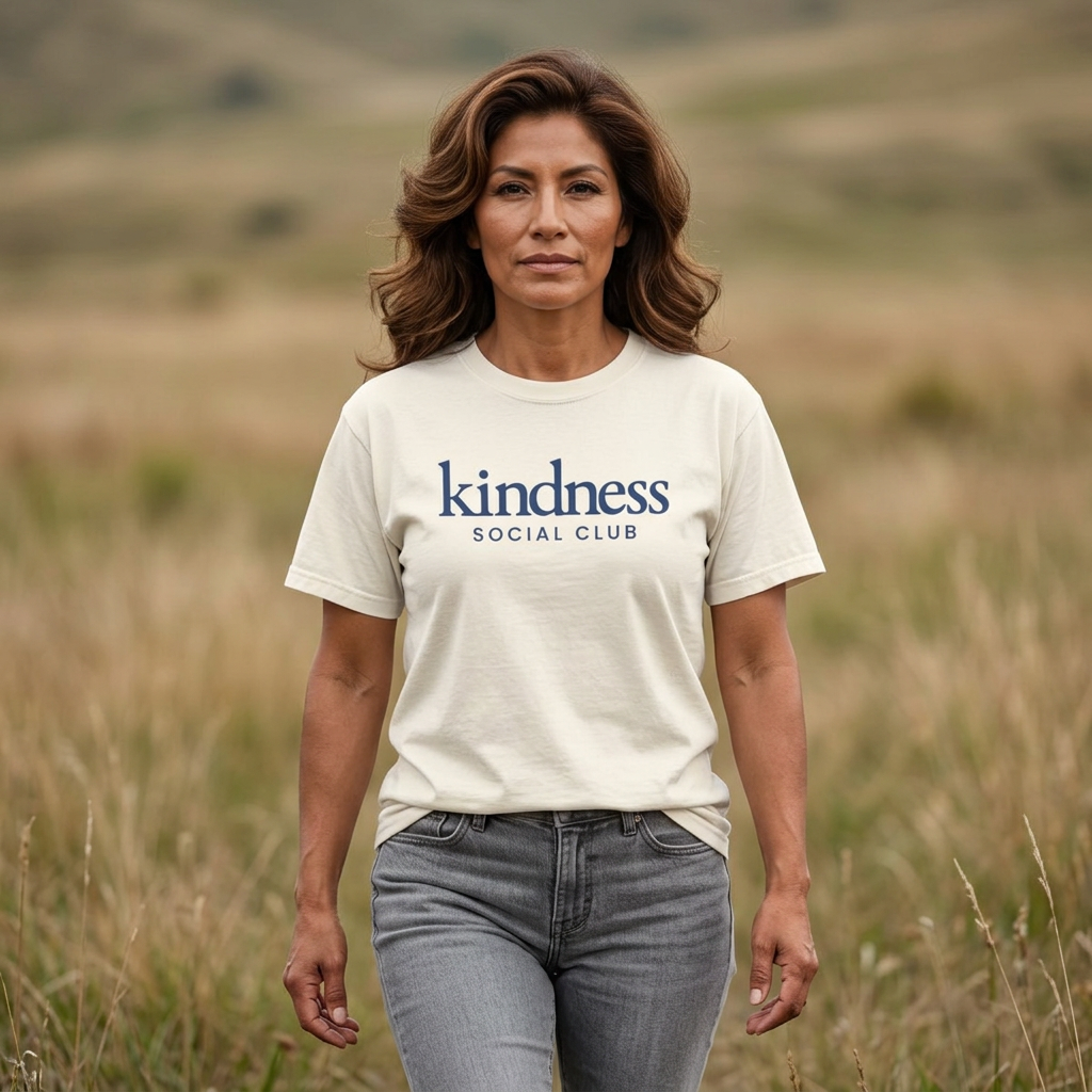 Kindness Social Club T-Shirt — "Stay Kind" Heart & Dog Graphic Tee