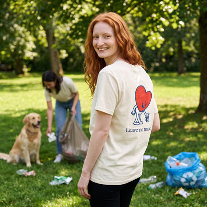 "Leave No Trace" Heart Graphic - Kindness Social Club T-Shirt