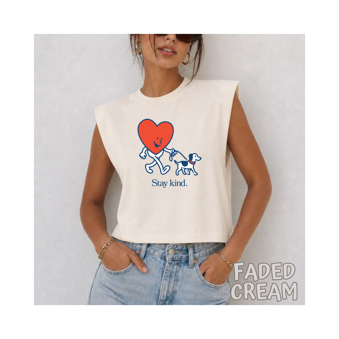 "Stay Kind" Kindness Social Club - Women's Muscle Tee