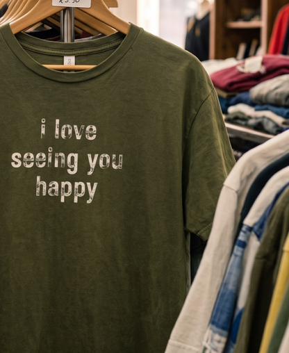 I Love Seeing You Happy -  Distressed T-Shirt