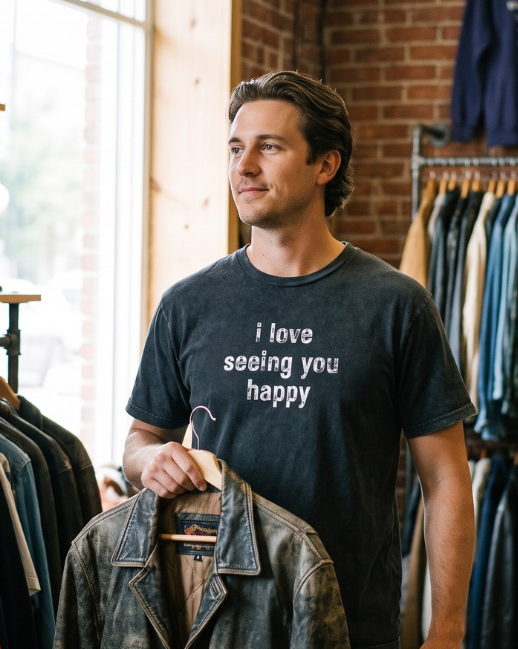 I Love Seeing You Happy -  Distressed T-Shirt