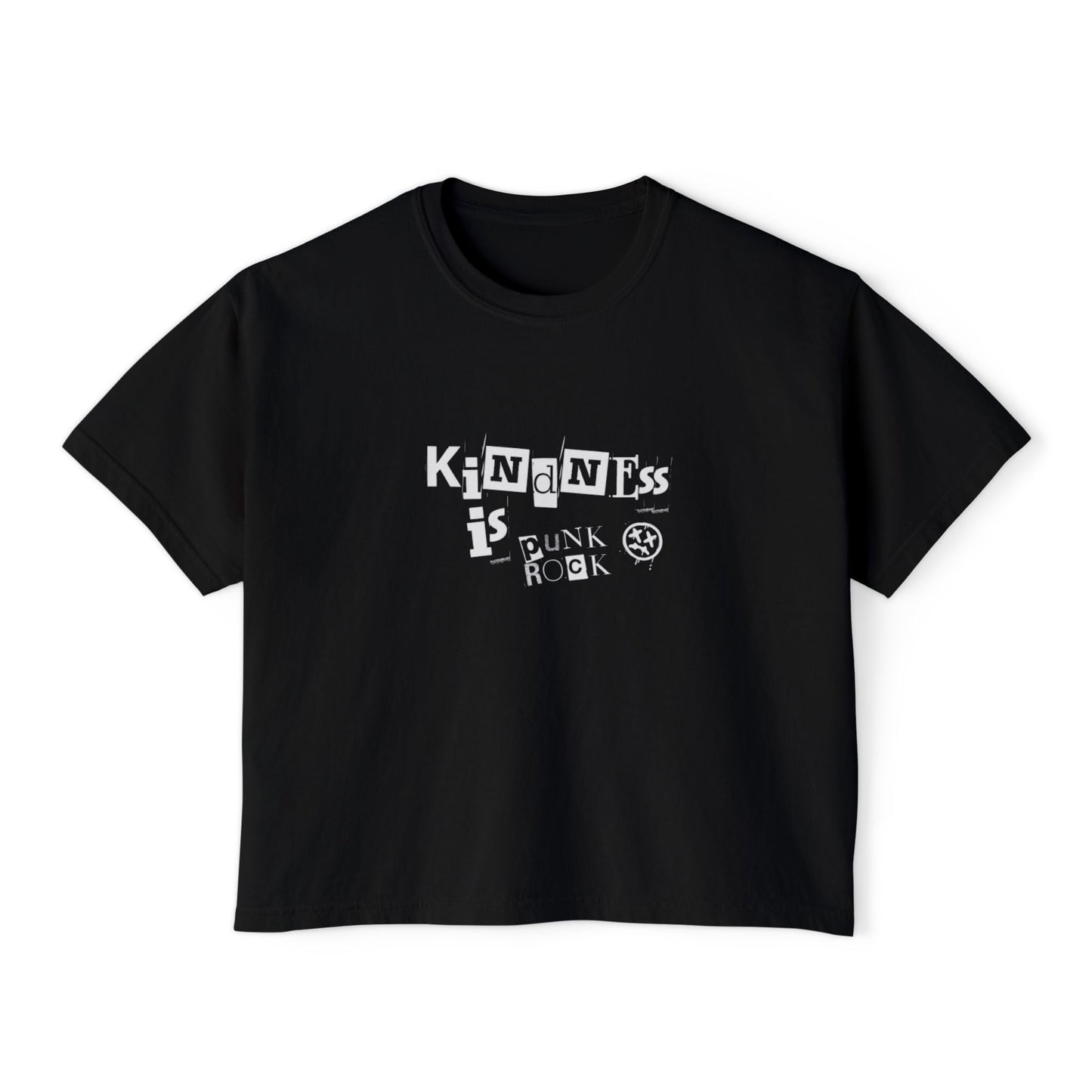 Kindness Is Punk Rock Boxy Womens T-Shirt