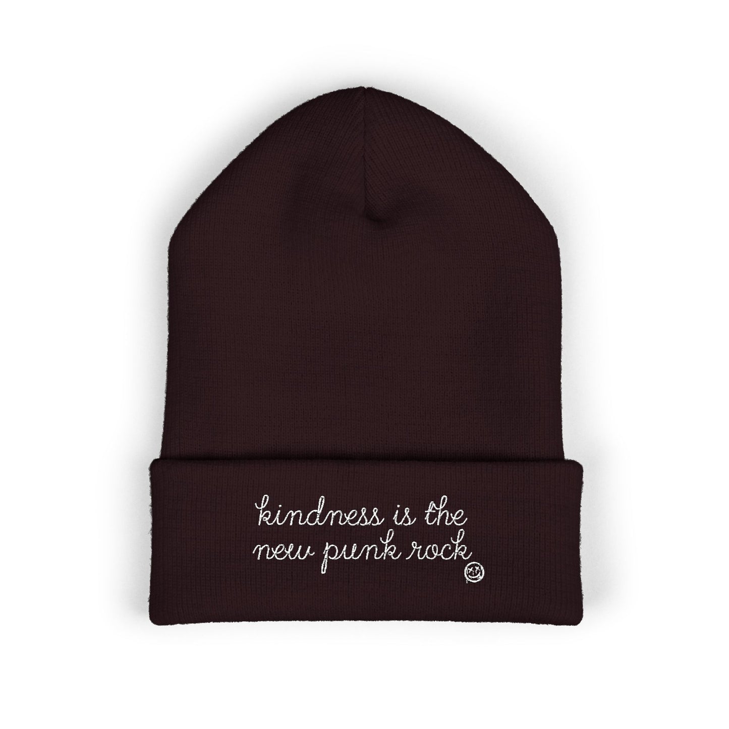 "Kindness Is The New Punk Rock" Embroidered Beanie