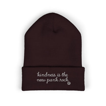 "Kindness Is The New Punk Rock" Embroidered Beanie