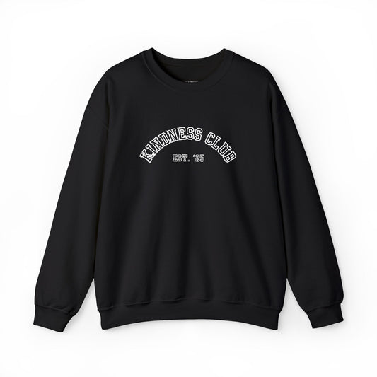 Kindness Club Varsity Embroidered Crewneck Sweatshirt