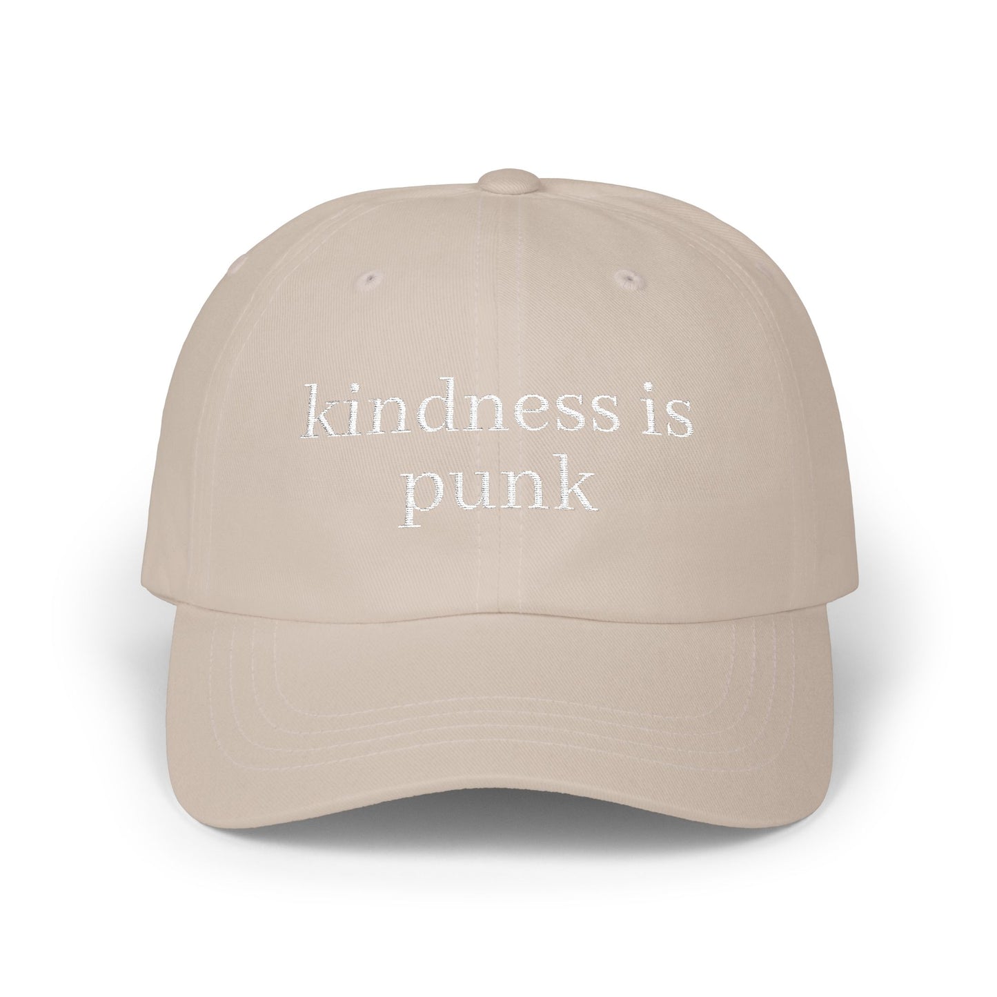 Kindness Is Punk  Embroidered Dad Cap