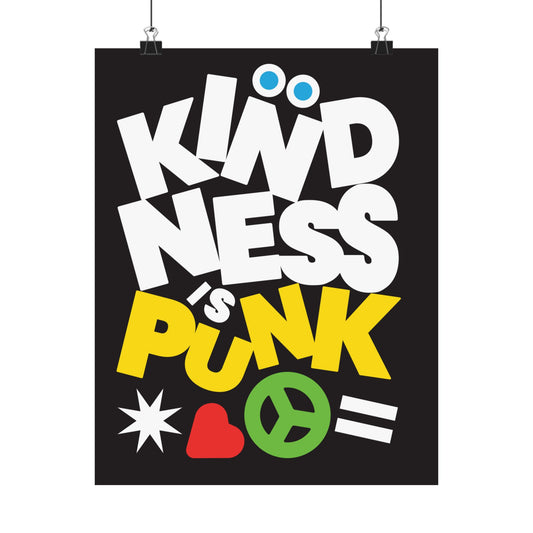 Peace, Love, and Punk Matte Poster by Favio Moreno Matte Poster