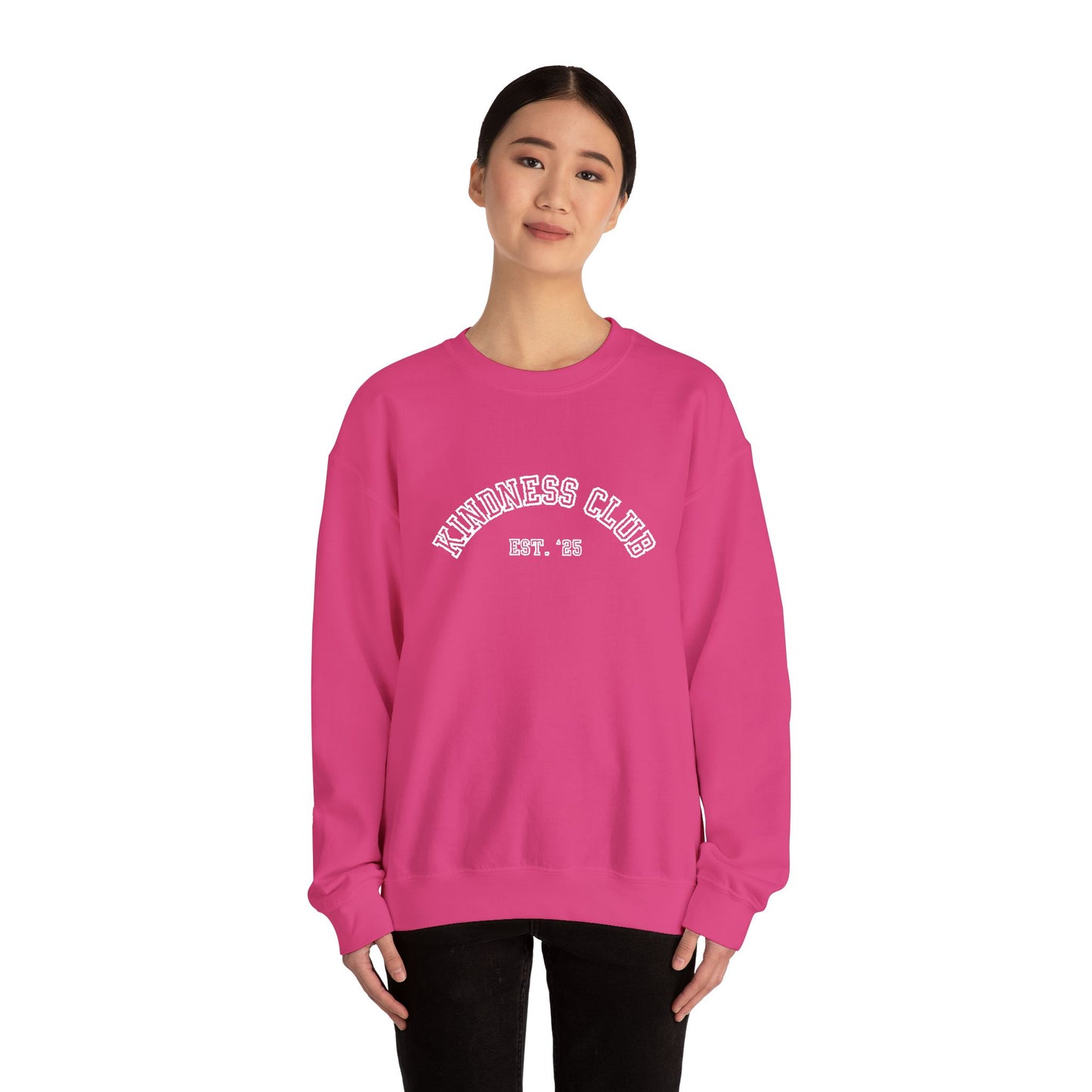 Kindness Club Varsity Embroidered Crewneck Sweatshirt