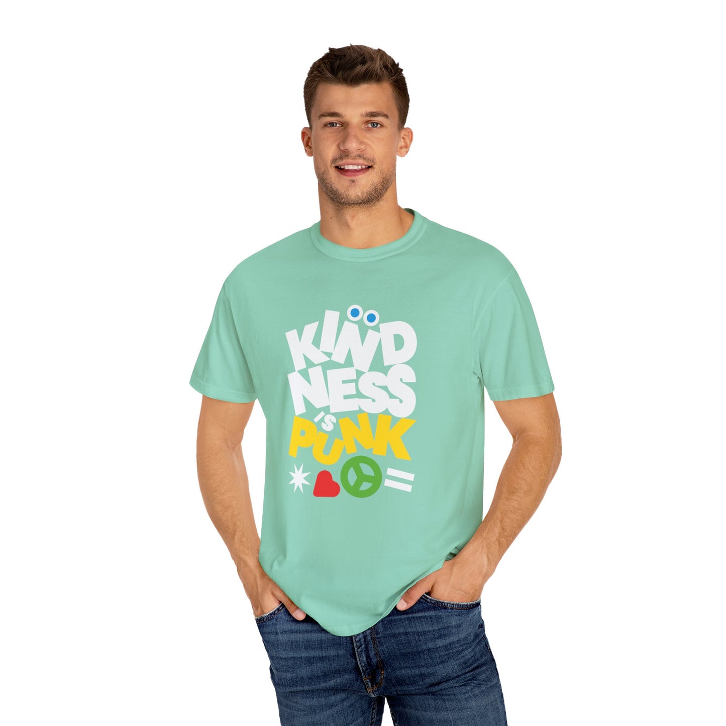 Peace, Love, and Punk T-shirt by Favio Moreno