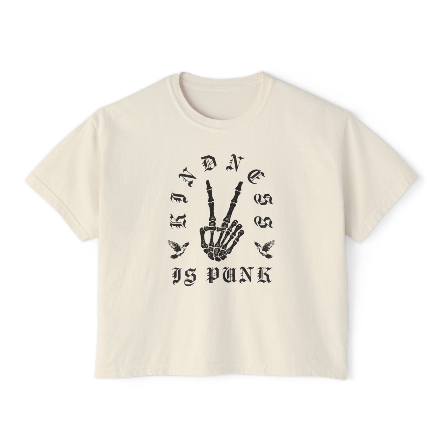 Gothic Dove Kindness -  Women's Boxy Tee by Favio Moreno