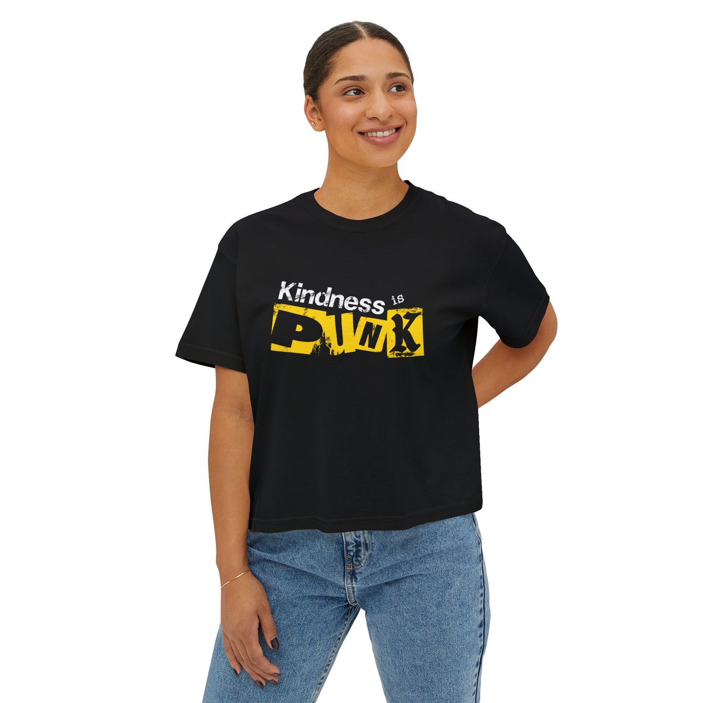 Yellow Signal -  Women's Boxy Tee by Favio Moreno