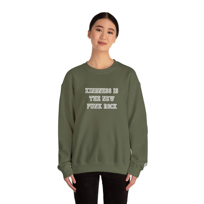 B-Side Rebel (Kindness is Punk) - Varsity Embroidered Crewneck Sweatshirt