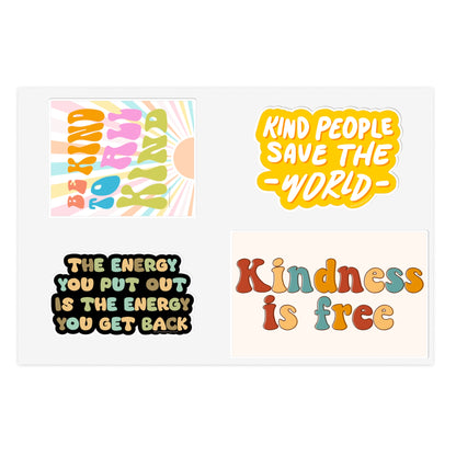 Retro Kindness Sticker Sheet of Four