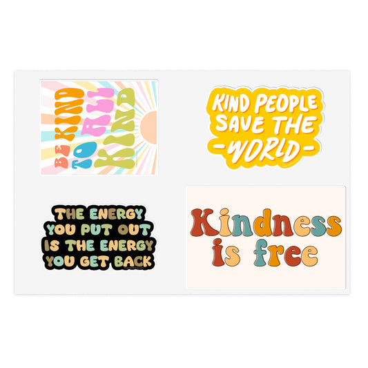 Retro Kindness Sticker Sheet of Four