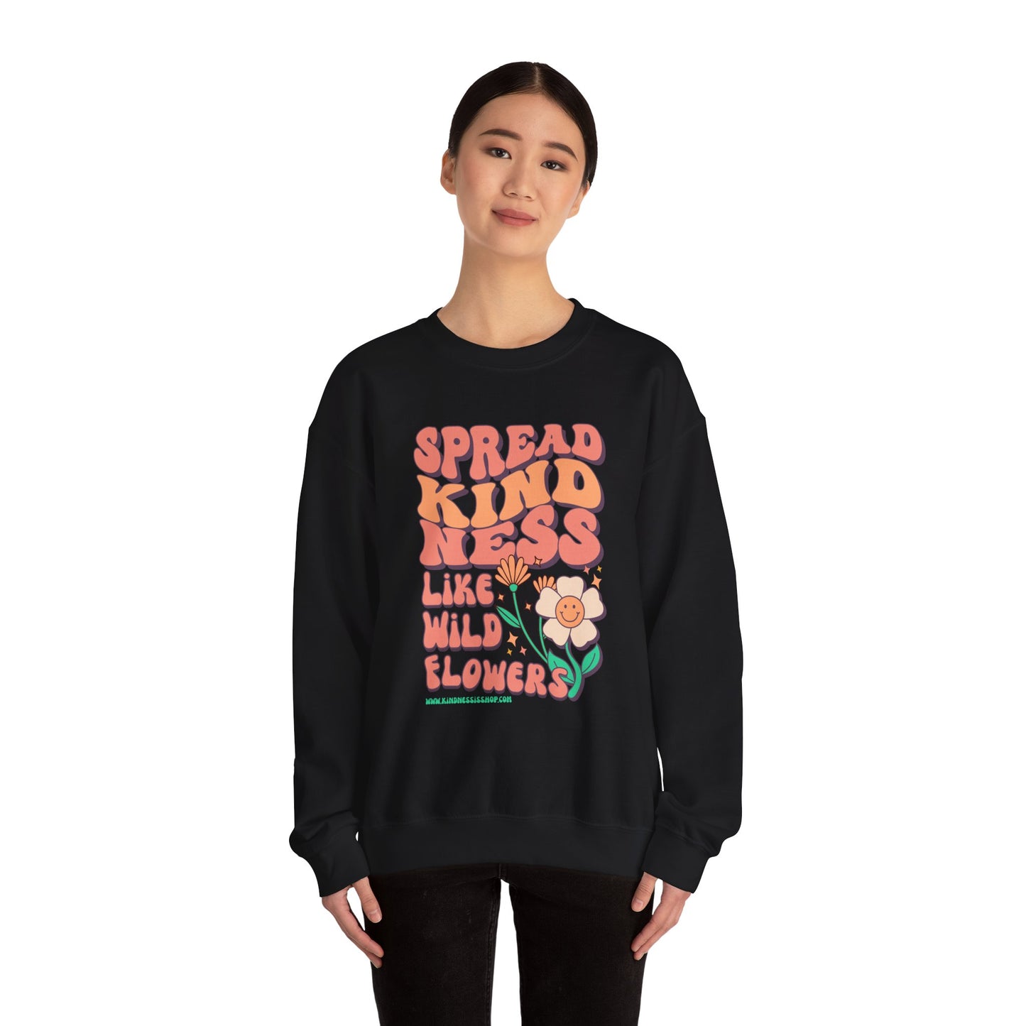 Spread Kindness Like Wildflowers Crewneck Sweatshirt