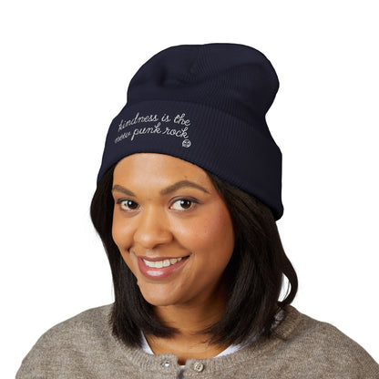 "Kindness Is The New Punk Rock" Embroidered Beanie