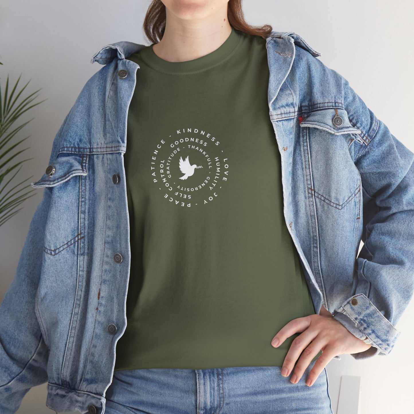 Peace Dove Circle Graphic Tee — "Be Kind To One Another"