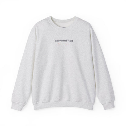 Kindness Conquers Unisex Crew Sweatshirt  - By: Favio Moreno (KSC Light)