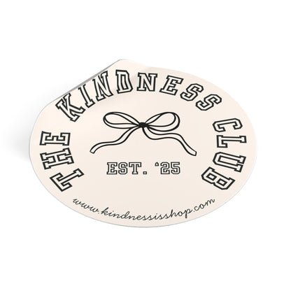 Kindness Club (Bow) Sticker — 3"x3"