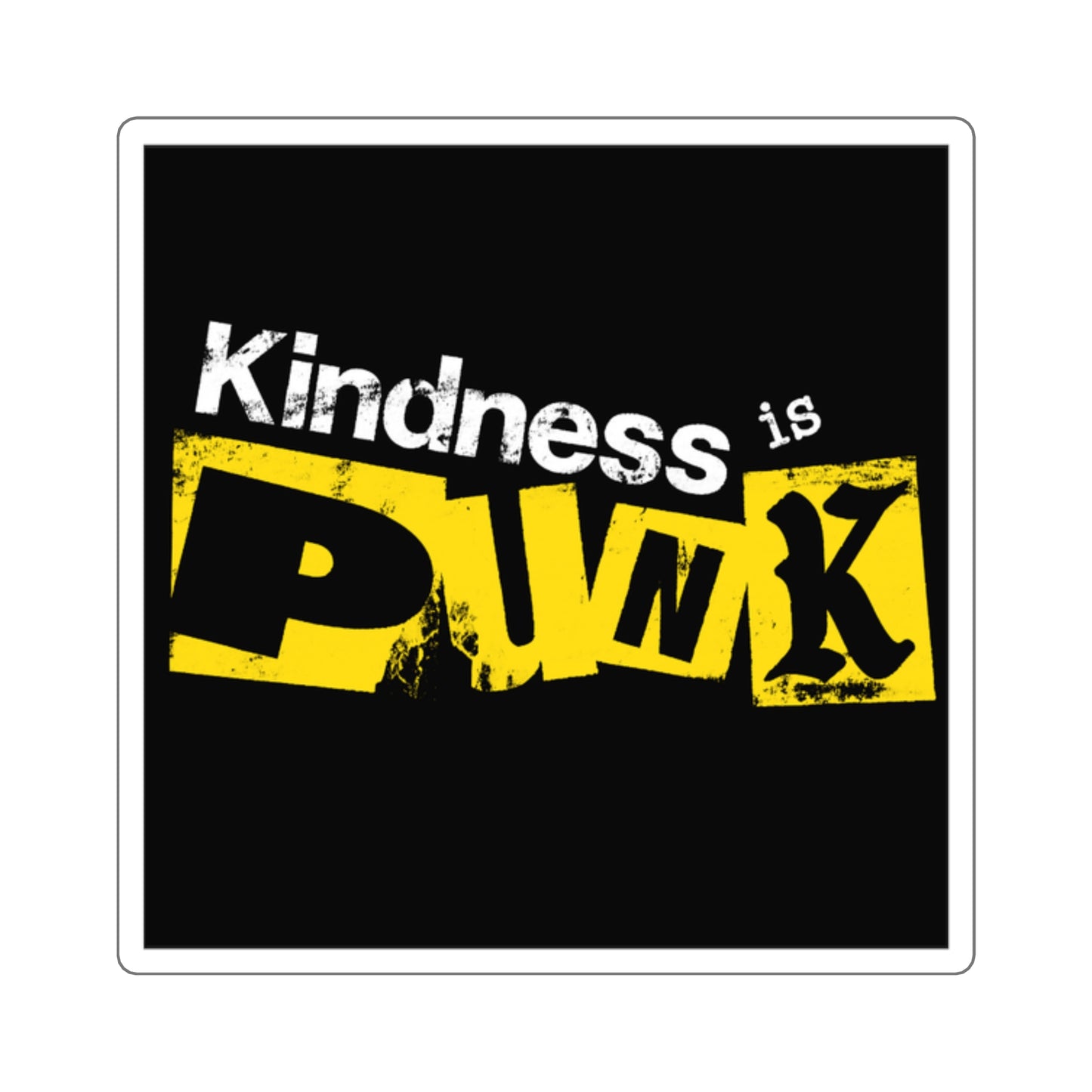 Yellow Signal Square Sticker by Favio Moreno