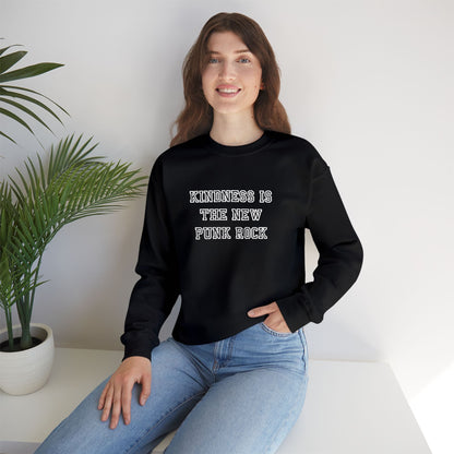 B-Side Rebel (Kindness is Punk) - Varsity Embroidered Crewneck Sweatshirt