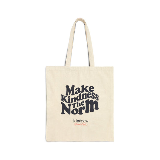 Make Kindness the Norm (Wavy, KSC) Canvas Tote - By: Favio Moreno