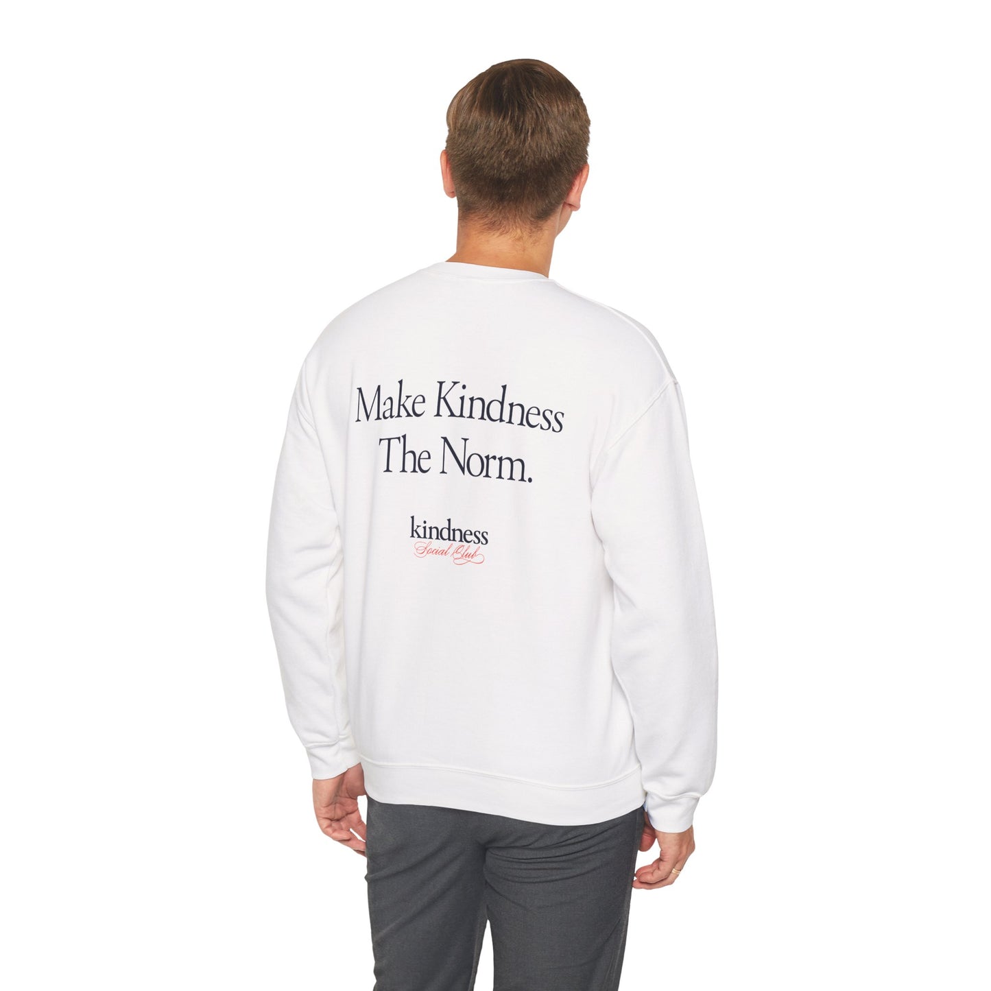 Make Kindness The Norm Unisex Crew Sweatshirt (Reg KSC Light) - By: Favio Moreno