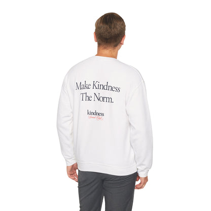 Make Kindness The Norm Unisex Crew Sweatshirt (Reg KSC Light) - By: Favio Moreno