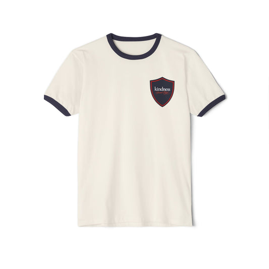 Make Kindness the Norm (Reg) Unisex Ringer T-Shirt - By: Favio Moreno