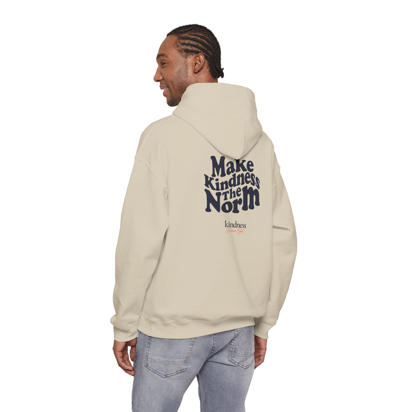 Make Kindness The Norm (Wavy) Unisex Adult Hoodie - By: Favio Moreno (KSC, Light)