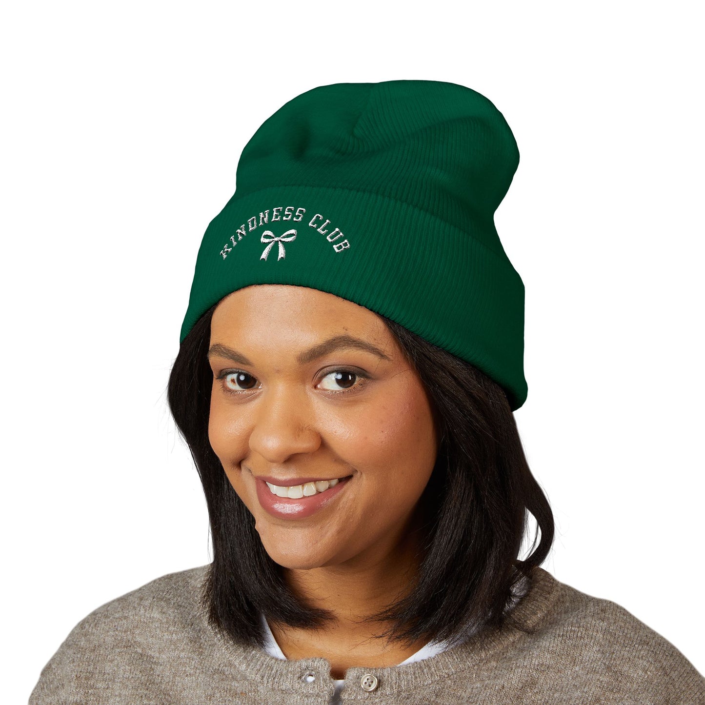 Kindness Club Varsity Embroidered Beanie