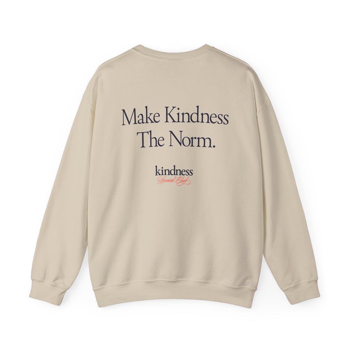 Make Kindness The Norm Unisex Crew Sweatshirt (Reg KSC Light) - By: Favio Moreno
