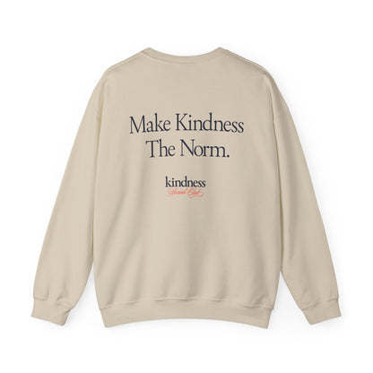 Make Kindness The Norm Unisex Crew Sweatshirt (Reg KSC Light) - By: Favio Moreno
