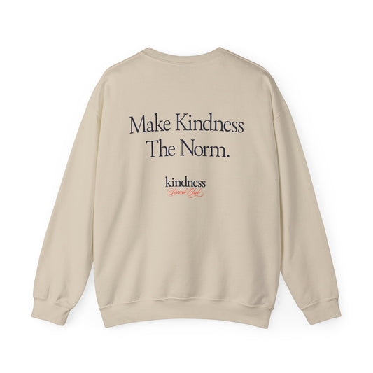 Make Kindness The Norm Unisex Crew Sweatshirt (Reg KSC Light) - By: Favio Moreno