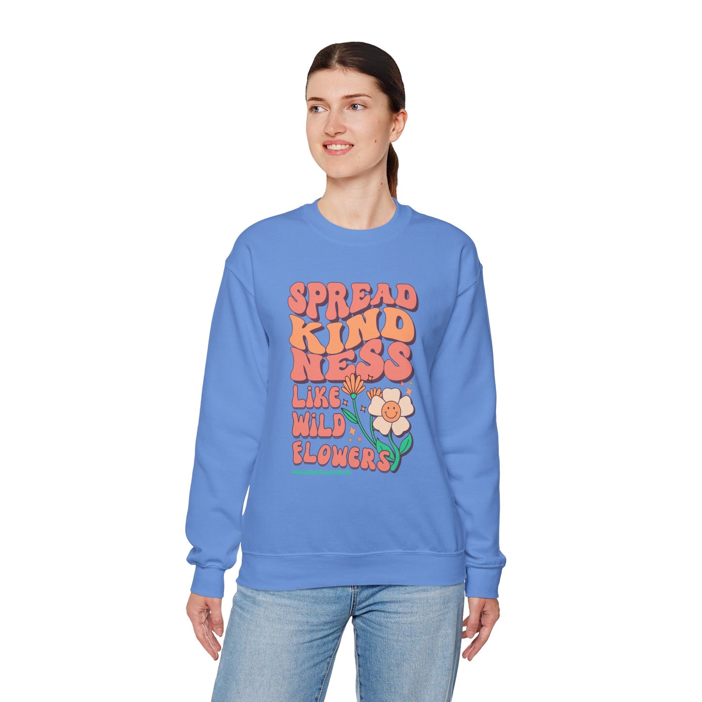 Spread Kindness Like Wildflowers Crewneck Sweatshirt