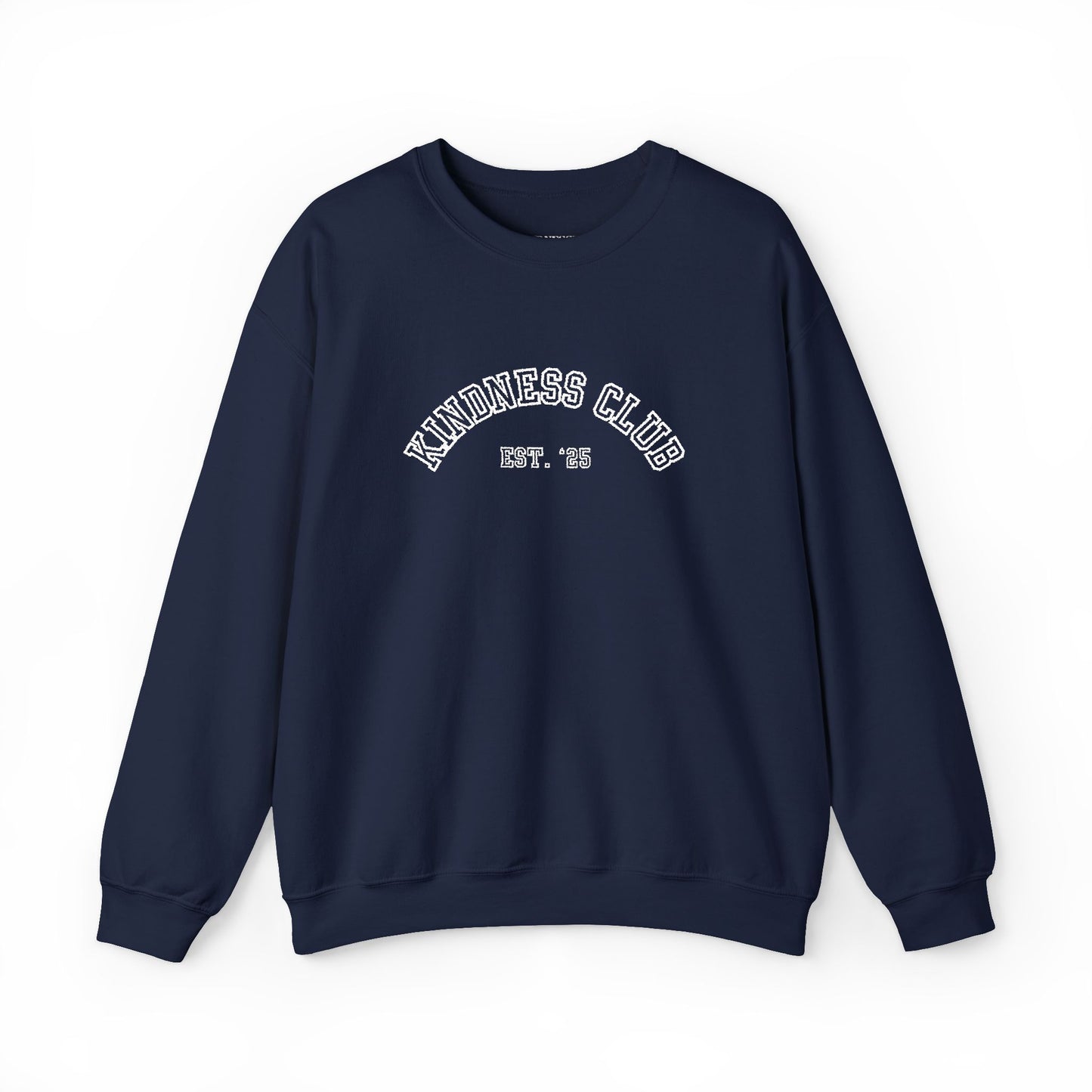 Kindness Club Varsity Embroidered Crewneck Sweatshirt