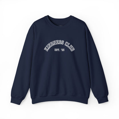 Kindness Club Varsity Embroidered Crewneck Sweatshirt