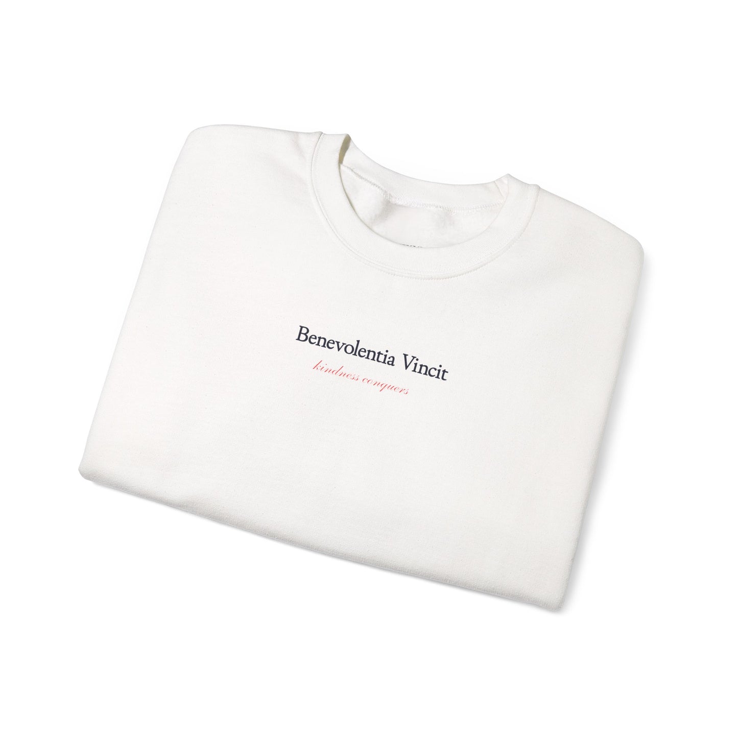 Kindness Conquers Unisex Crew Sweatshirt  - By: Favio Moreno (KSC Light)