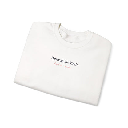 Kindness Conquers Unisex Crew Sweatshirt  - By: Favio Moreno (KSC Light)