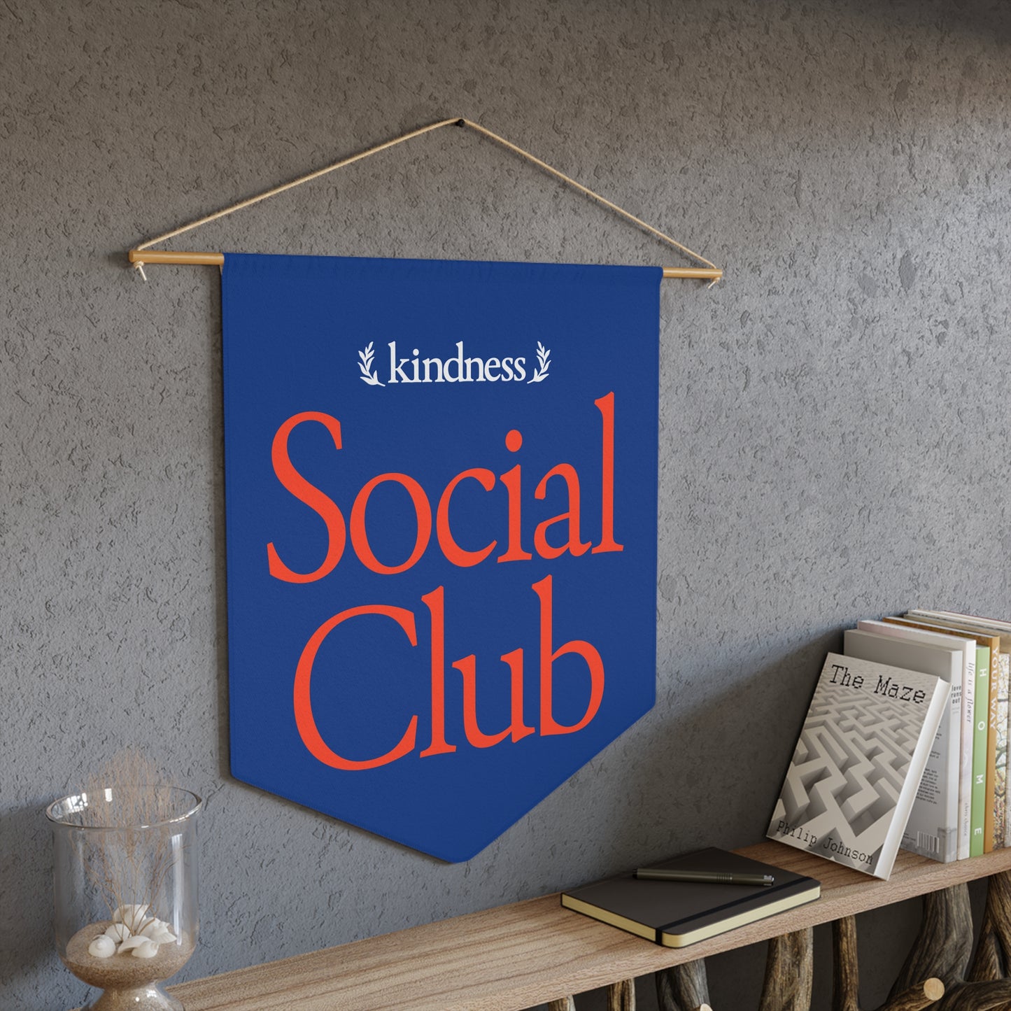 Kindness Social Club – By: Favio Moreno - Varsity Pennant Royal Blue