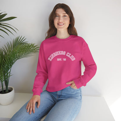 Kindness Club Varsity Embroidered Crewneck Sweatshirt