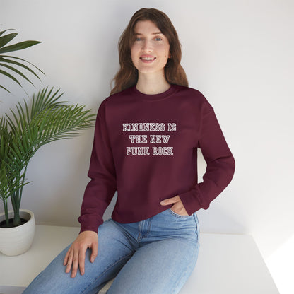 B-Side Rebel (Kindness is Punk) - Varsity Embroidered Crewneck Sweatshirt