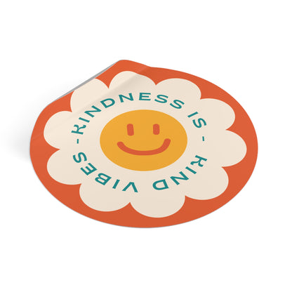 Kind Vibes - Smiley Flower Sticker