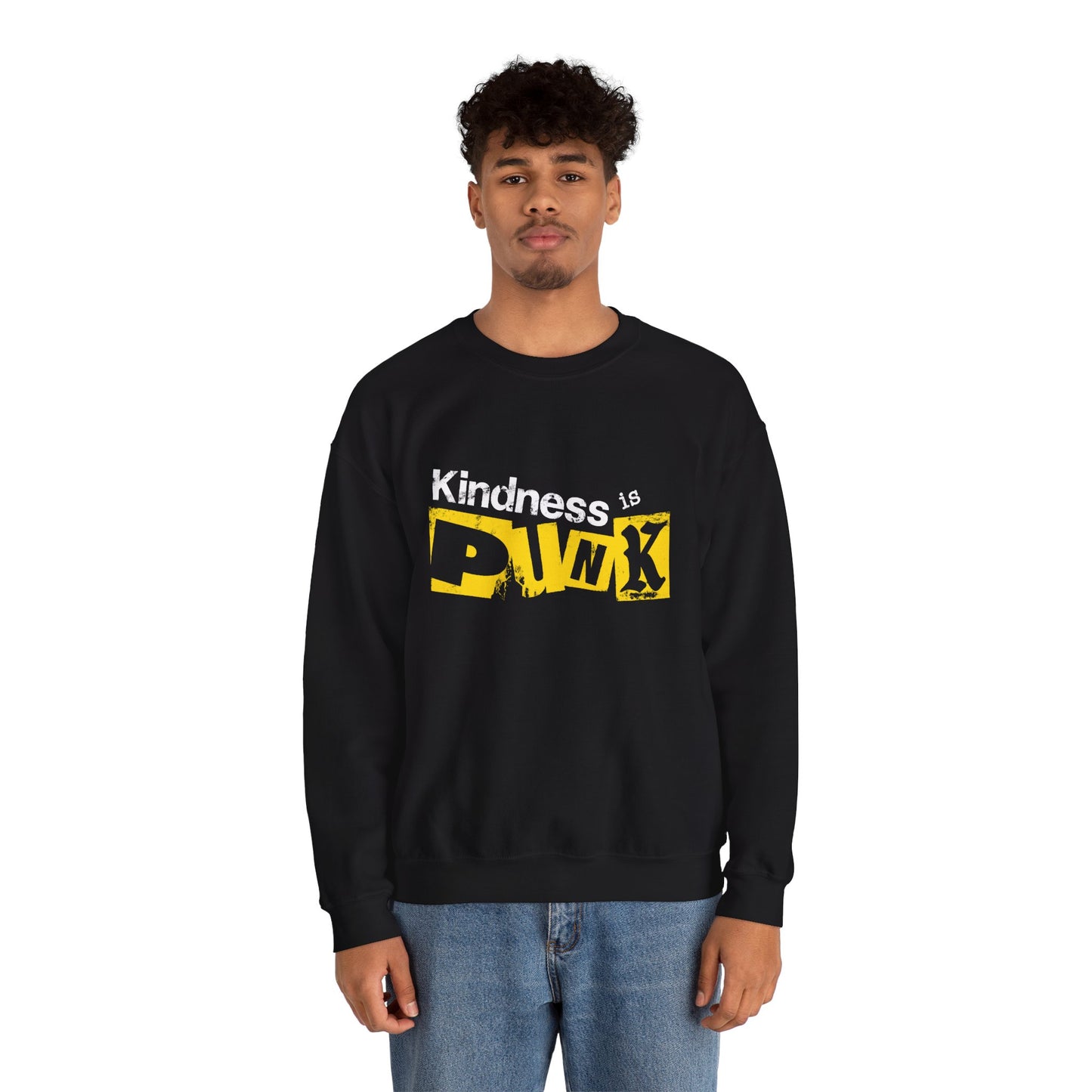 Yellow Signal Crewneck Sweatshirt by Favio Moreno