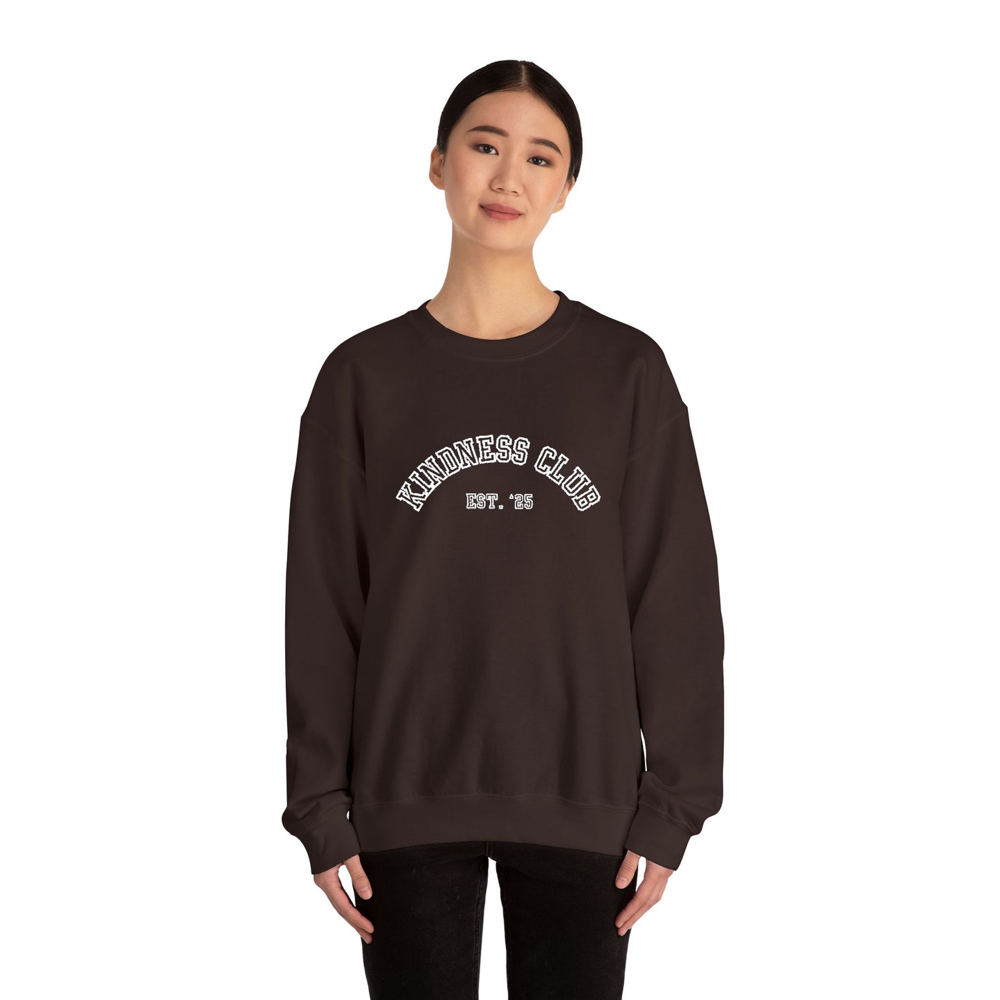 Kindness Club Varsity Embroidered Crewneck Sweatshirt
